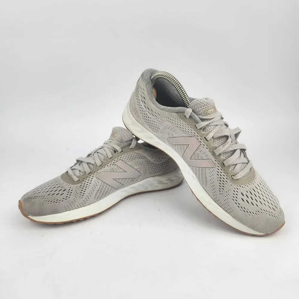 New Balance Womens Fresh Foam Arishi WARISLO1 Gray Running Shoes Size 7.5 B